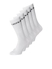 Jack & Jones Basic Logo Chaussettes de tennis Blanc lot de 5