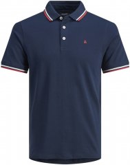 Jack & Jones PAULOS Short Sleeve Polo Navy Blazer
