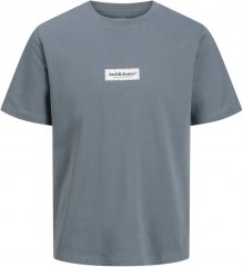 Jack & Jones Split Fakestitch Branding T-Shirt Grey