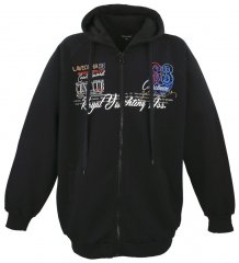 Lavecchia 612 Printed Zipper Hoodie Black