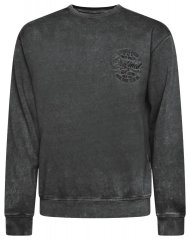 Kam Jeans 7081 Sweat-shirt brodé Noir