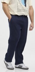 North Latitude 51142 Pantalon en lin à taille élastique Bleu marine