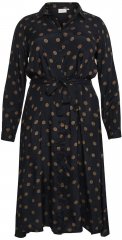 Kaffe Curve Olivia Robe Noir avec Mustang pois
