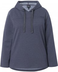 Ulla Popken Lettering GLOWING Hoodie Asphalt Grey
