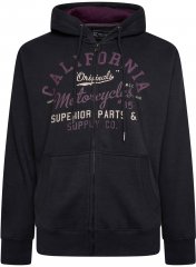 Kam Jeans 7085 California Zip Thru Hoodie Black