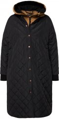 Ulla Popken 2-in-1 Quilted Fleece Lined Coat Black
