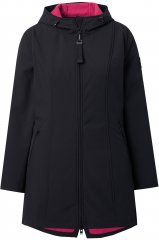 Ulla Popken Hyprar Soft Shell Water Repellent Hooded Jacket Black