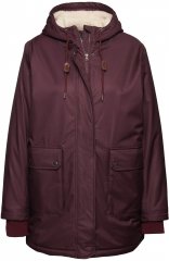 Ulla Popken HYPRAR Fleece Lined Jacket Dark Ruby