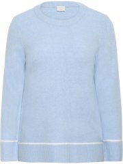 Kaffe Curve Jina Knit Pullover Powder Blue Melange