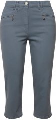 Ulla Popken Cropped Stretch Fit Mony Pants Light Sapphire