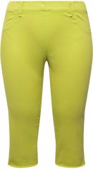 Ulla Popken Stretch Fit Raw Hem Capris Pistachio