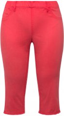 Ulla Popken Stretch Fit Raw Hem Capris Dark Coral
