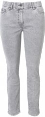 Ulla Popken Stretch Cotton Cargo Crop Pants White