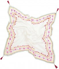 Ulla Popken Tassel Embroidery Scarf Snow White
