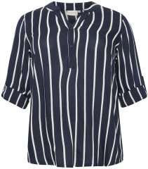 Kaffe Curve Sida Blouse Midnight/Craie Rayée