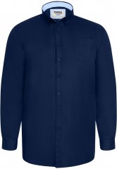 D555 Richard Chemise Oxford Manches Longues TALL Bleu Marine