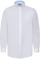 D555 Richard Chemise Oxford Manches Longues TALL Blanche