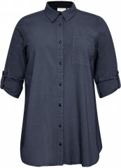 Kaffe Curve Nana Tunique Chemise Bleu Marine Nuit