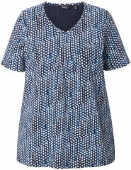 Ulla Popken So Many Dots Tee Navy Blue