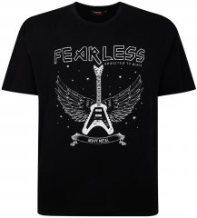 Espionage T426 Fearless Printed T-Shirt Black