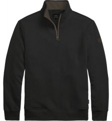 Double Outfitters MTOP-1163 Sweat-shirt col zippé Noir