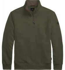 Double Outfitters MTOP-1163 Sweat-shirt col zippé Kaki