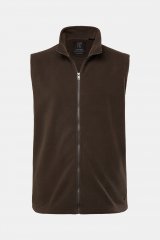 JP1880 Fleece Vest Stand-up Collar Brown