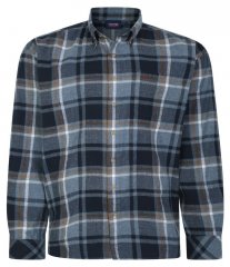 Espionage SH394 Chemise à carreaux brossée airforce/bleu marine