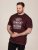 D555 Baldwin Grumpy Old Man Club Print Crew Neck T-shirt Burgundy/ Black Twist - T-shirts - T-shirts Homme Grande Taille