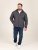 D555 Conrad Detachable Hood Bonded Fleece Zip Through Hoody TALL Bleu marine - TALL sweatshirts - Sweatshirts TALL pour hommes grands
