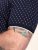 D555 Reid AOP Polo With Jacquard Collar, Pocket And Cuffs Bleu marine - Polos - Polos homme grande taille