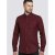 D555 Dawson Textured Shirt Dark Red - Chemises - Chemises Grandes Tailles Hommes