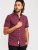 D555 Hillcrest S/S Micro Ao Print Shirt Burgundy - Chemises - Chemises Grandes Tailles Hommes