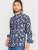 D555 Rooksey Floral Print Shirt Navy - Chemises - Chemises Grandes Tailles Hommes