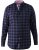 D555 Dovercourt Flannel Check Shirt Blue and Black - Chemises - Chemises Grandes Tailles Hommes
