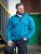 D555 Conway 1 1/4 Zip Neck Fleece Sweatshirt With Bear Logo Teal - Sweatshirts & hoodies - Sweatshirts/Hoodies grande taille homme