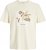 Jack & Jones Almeria Front Print Crew Neck T-Shirt Antique White - T-shirts - T-shirts Homme Grande Taille