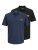 Jack & Jones Rush polo lot de 2 noir/bleu marine - Polos - Polos homme grande taille