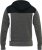 D555 NATHAN Full Zip Hoody With Cut And Sew Detail Black/Charcoal - Sweatshirts & hoodies - Sweatshirts/Hoodies grande taille homme