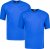 Adamo Marlon Comfort fit 2-pack T-shirt Royal Blue - T-shirts - T-shirts Homme Grande Taille