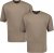 Adamo Marlon Comfort fit 2-pack T-shirt Khaki - T-shirts - T-shirts Homme Grande Taille