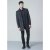 D555 Terry Checked Overcoat Charcoal - Vestes - Vestes homme grandes tailles