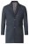 D555 Terry Checked Overcoat Charcoal - Vestes - Vestes homme grandes tailles