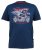 D555 BRADFORD Skeleton Biker Printed T-Shirt Navy - T-shirts - T-shirts Homme Grande Taille