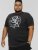 D555 CORTEX California Snake Printed Crew Neck T-Shirt Washed Black - T-shirts - T-shirts Homme Grande Taille