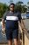 D555 EMERSON Cut And Sew Polo With Jacquard Collar Navy - Polos - Polos homme grande taille