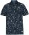 D555 ROLAND Printed Polo Shirt Navy - Polos - Polos homme grande taille