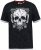 D555 DARREN Skull Printed T-Shirt With Double Layer On Hem & Cuff Black Reno - T-shirts - T-shirts Homme Grande Taille