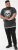 D555 DARREN Skull Printed T-Shirt With Double Layer On Hem & Cuff Black Reno - T-shirts - T-shirts Homme Grande Taille