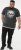 D555 DARREN Skull Printed T-Shirt With Double Layer On Hem & Cuff Black Reno - T-shirts - T-shirts Homme Grande Taille